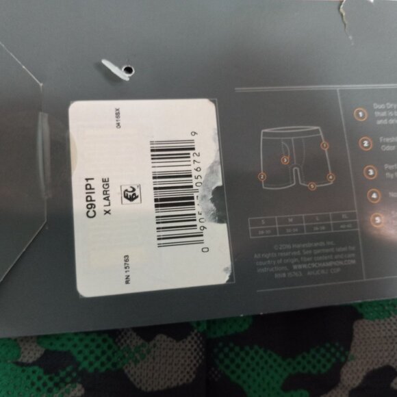 Champion Size XL 40 42 Boxer Brief Mens Ultra Lightweight Micro Mesh Camo NEW - Picture 5 of 6